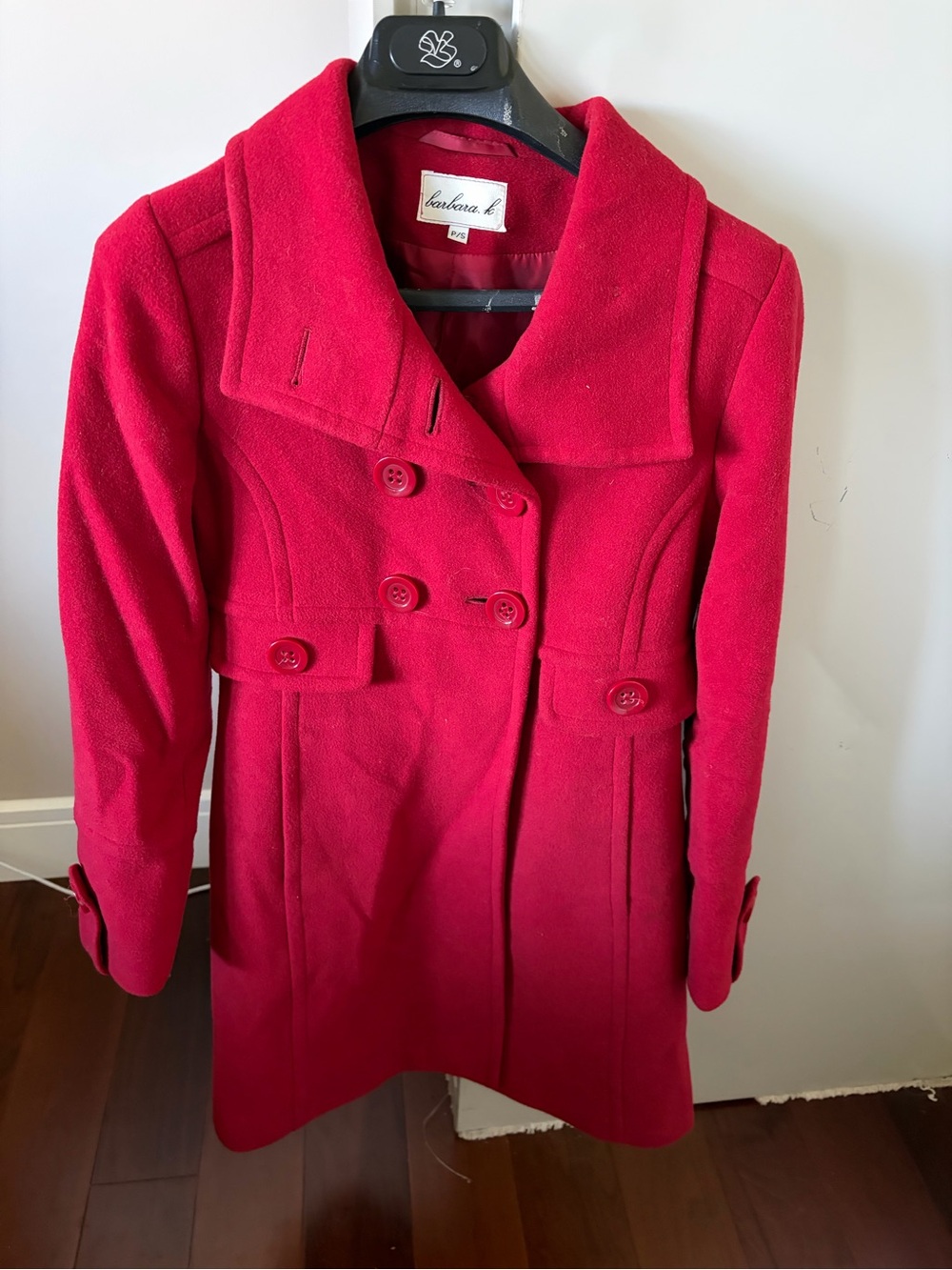 Barbara Bui Women’s Red Double-Breasted Wool Coat